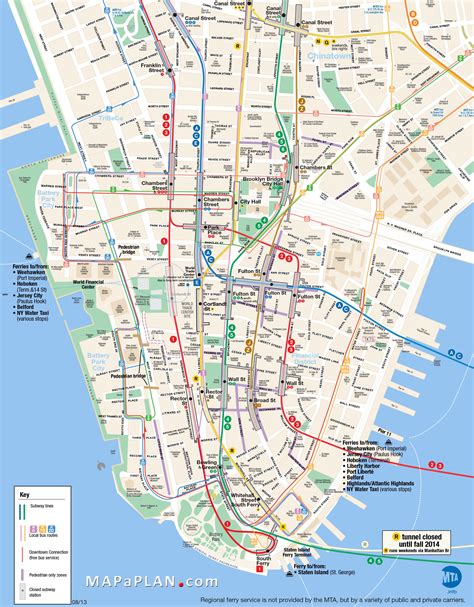 New York City Tourist Attractions Map images