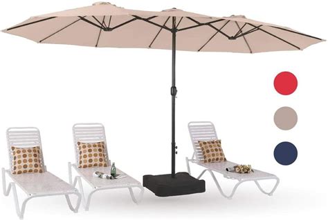 MF Studio 15ft Large Patio Umbrella Double-Sided Outdoor Market Pool ...