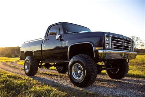 Amazing Black Lifted Chevy Silverado Old Classic Truck | Classic chevy ...