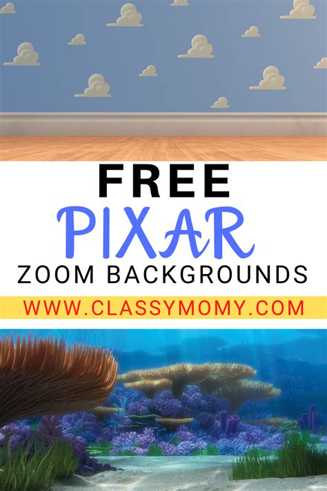 Free Disney Pixar Zoom Backgrounds - Classy Mommy