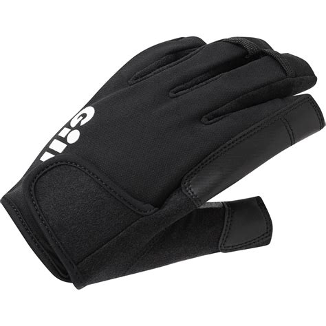 Gill Championship Short Finger Sailing Gloves 2021 - Black 7243 | Coast ...