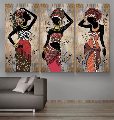 African Women Art Decor African Girl Canvas Wall Art Ethnic - Etsy