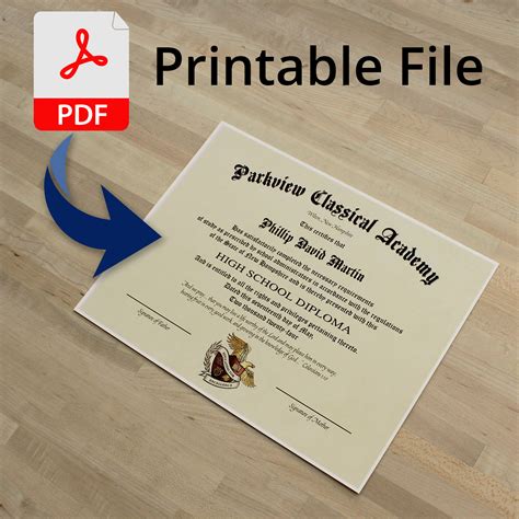 Printable High School Diploma for Homeschools