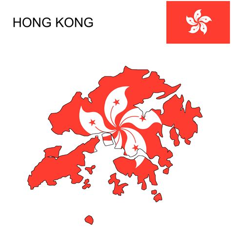 Hong Kong Flag Map