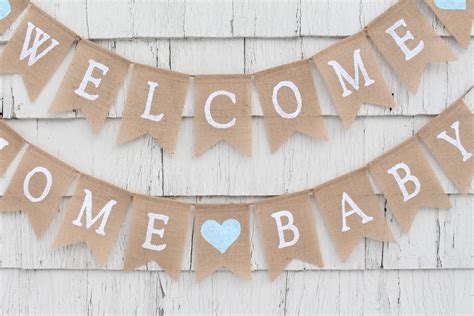 Welcome Home Baby Banner Burlap Baby Banner Welcome Baby - Etsy Canada