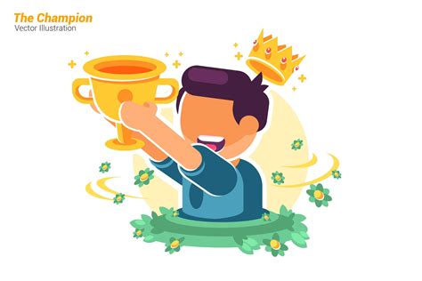 The Champion - Vector Illustration | Vector illustration, Illustration ...