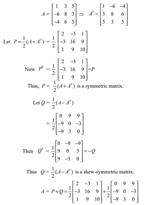 Symmetric and Skew-symmetric Matrices - Definition, Theorem, Solved ...