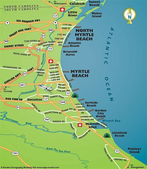 Myrtle Beach Map Guide | Beach Map