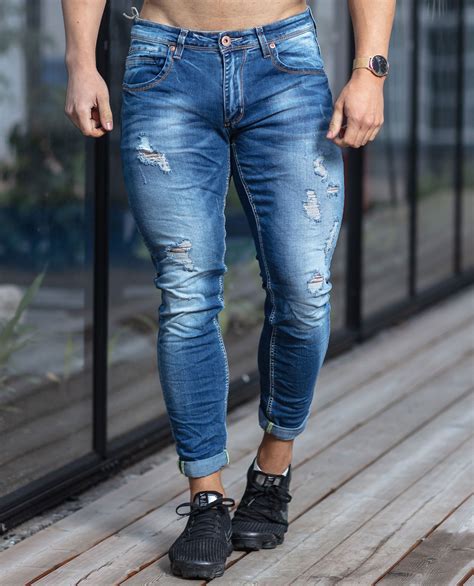 Blue Ripped Jeans L32 Jerone - 7264 - Jeans - Jerone.com