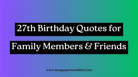 Best 27th Birthday Quotes - ImageQuotesOnline