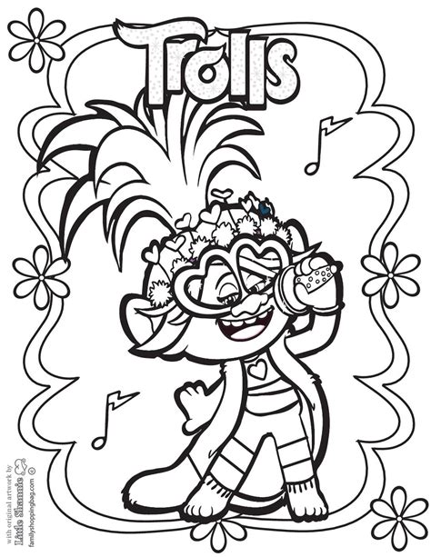 Trolls Coloring Pages Pdf - Free Printable Templates