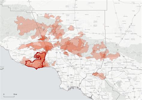 Fire Map Los Angeles County - map of interstate