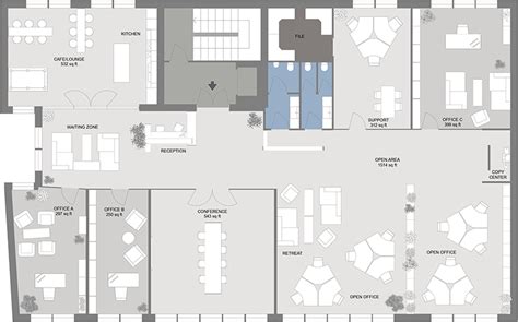 Types of Office Layouts & Floor Plans | RoomSketcher | Office layout ...