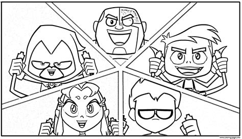 Teen-Titans-Go Coloring Pages All Characters - Print Color Craft