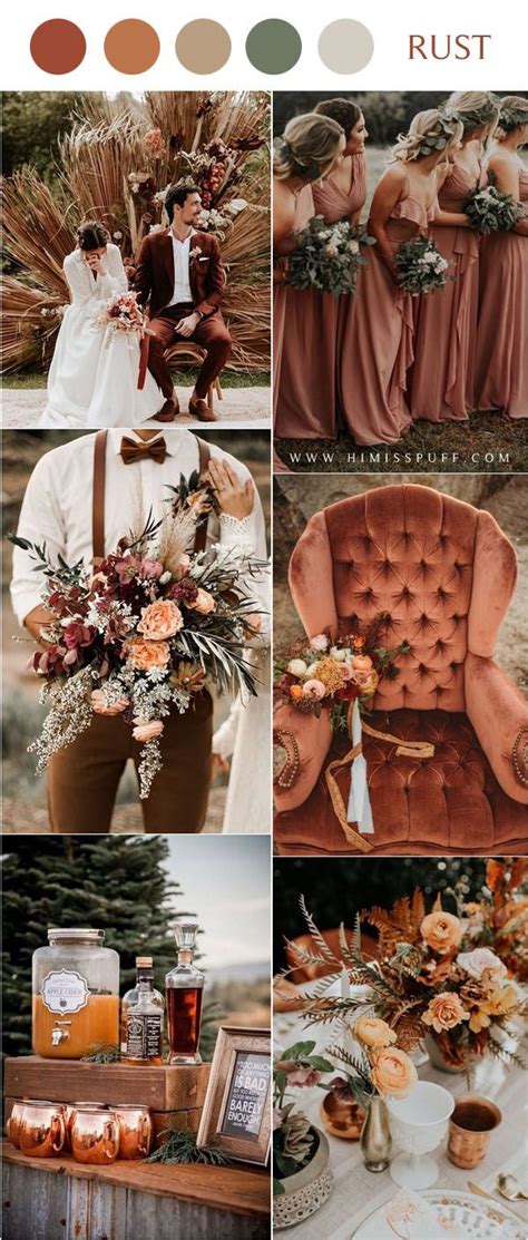 20 Rustic Bohemian Rust Wedding Color Ideas for 2023 🍁 | Orange wedding ...