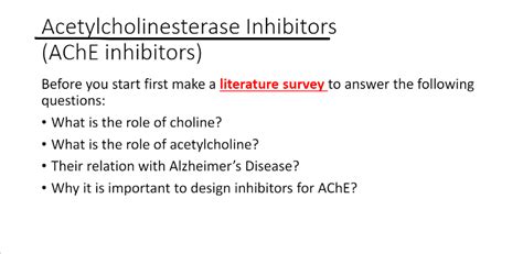 Solved Acetylcholinesterase Inhibitors (AChE inhibitors) | Chegg.com