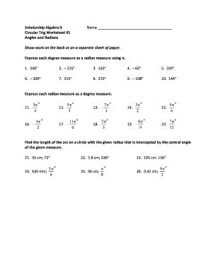 32 Radians And Degrees Worksheet - support worksheet