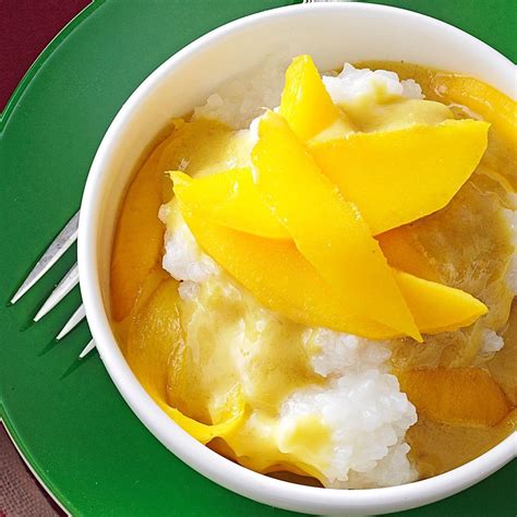 Sticky Rice with Mango-Coconut Sauce Recipe: How to Make It | Taste of Home