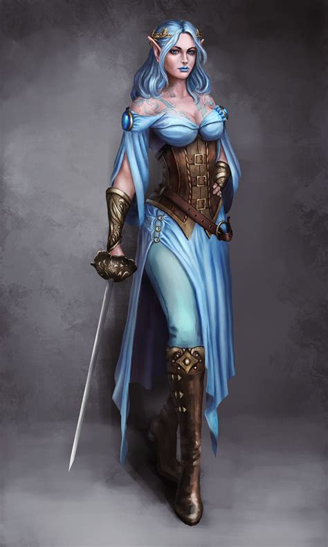 ArtStation - Female Elf Warrior, Kceon Nika | Elf warrior, Female elf ...