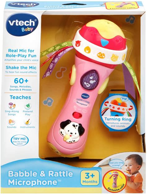 Vtech Baby Babble and Rattle Microphone (blue/pink) - Best Educational ...