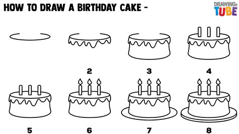 How To Draw Birthday Cake For Kids | Happy birthday drawings, Cake ...