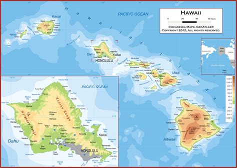 Drab Map Of Hawaii Free Photos - Www