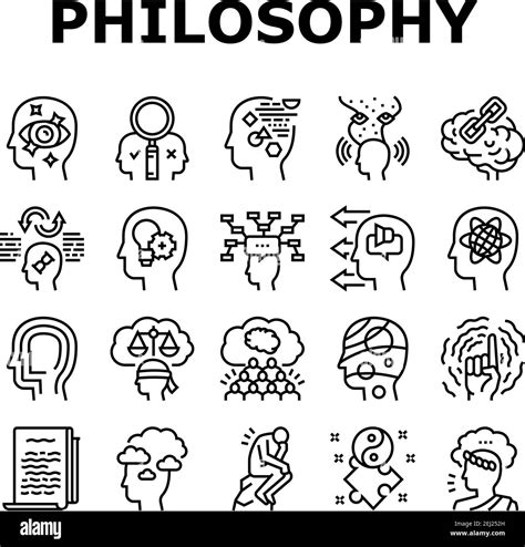 Philosophy Science Collection Icons Set Vector Stock Vector Image & Art ...