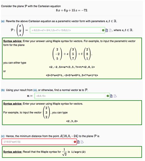 Solved Consider the plane P with the Cartesian equation | Chegg.com