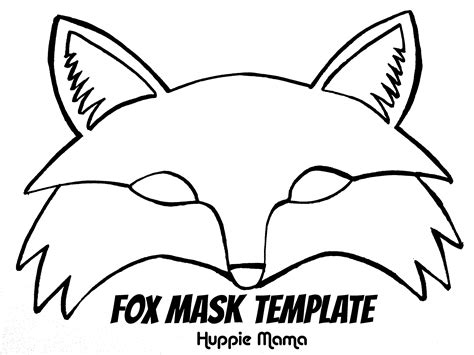 Fox Mask Template - Our Potluck Family