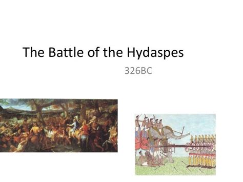 The battle of the hydaspes