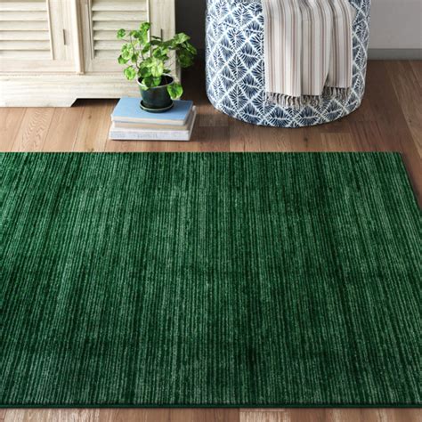 Beachcrest Home Kynlee Flatweave Performance Dark Green Rug & Reviews ...