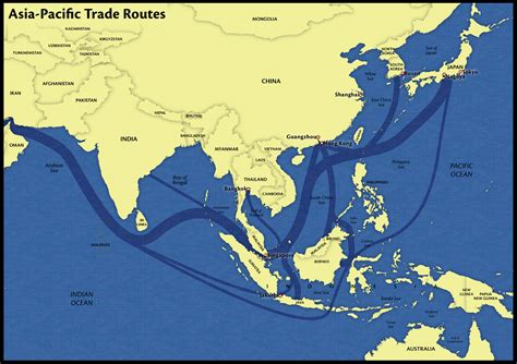 Asia Pacific Trade Routes (1 map) :: Behance