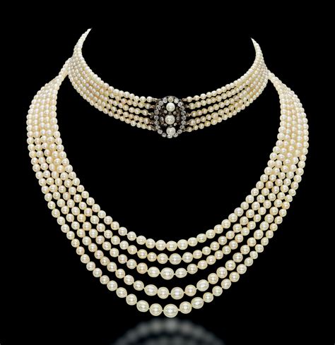 AN ANTIQUE PEARL AND DIAMOND NECKLACE | Christie's