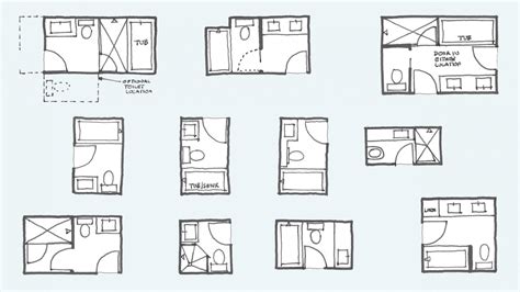 Common Bathroom Floor Plans: Rules of Thumb for Layout – Board & Vellum