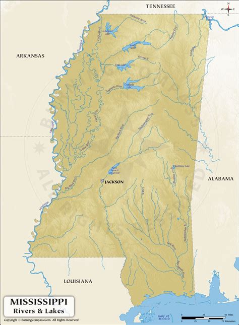 Mississippi River Map, Mississippi Rivers and Lakes