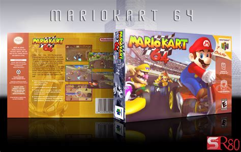 Viewing full size Mario Kart 64 box cover