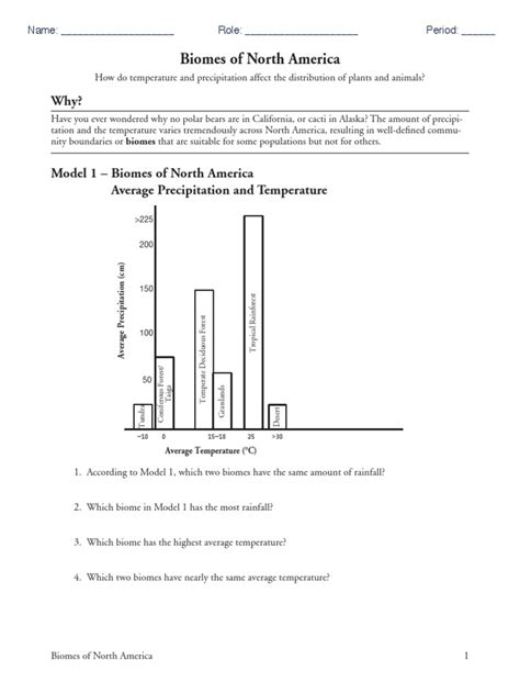 24 Biomes of North America | PDF | Forests | Biodiversity - Worksheets ...