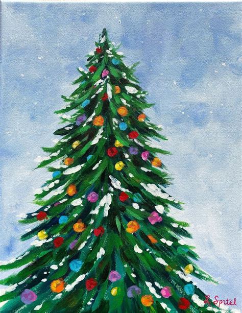 O Christmas Tree, Acrylic Painting on Canvas - Etsy Canada in 2024 ...