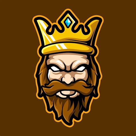 king head mascot logo illustration for esport team and streamer 5076581 ...