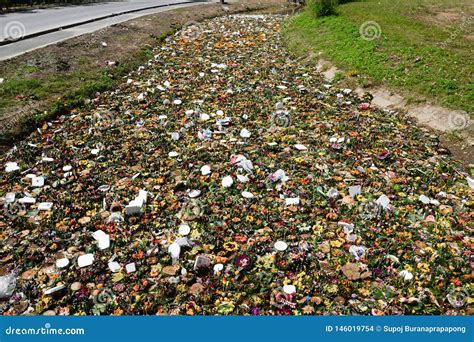 Water Pollution in Rural River after Loy Krathong Festival in Thailand ...