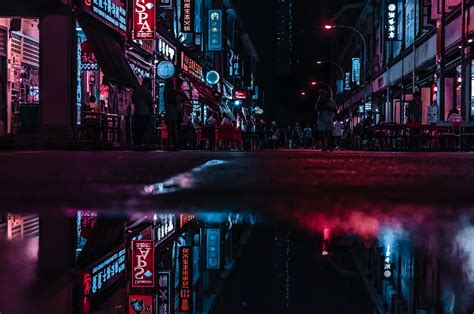 Anime Neon City Wallpapers - Wallpaper Cave