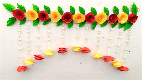 Diy diwali toran | paper toran | diy door hanging ideas | paper toran ...