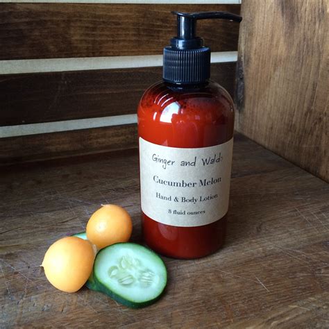 Cucumber Melon Body and Hand Lotion 8 oz Bottle by GingerandWaldo