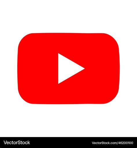 Red youtube logo on a transparent background Vector Image