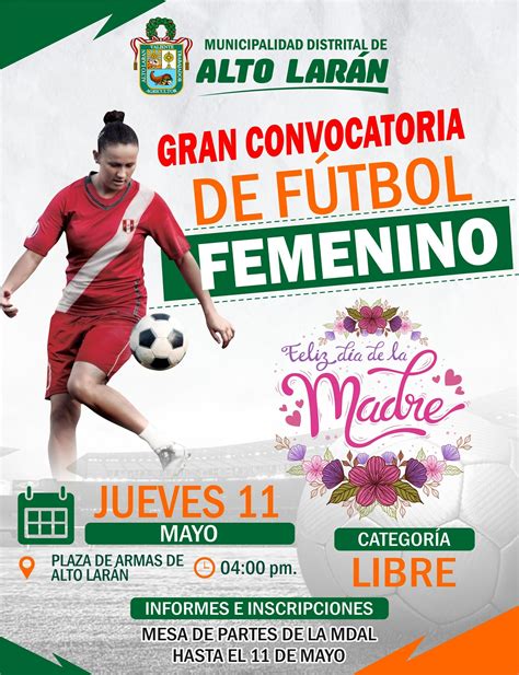 Campeonato de futbol femenino por día de la Madre - Campañas ...