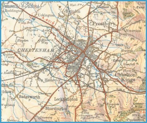 Cheltenham Map - TravelsFinders.Com