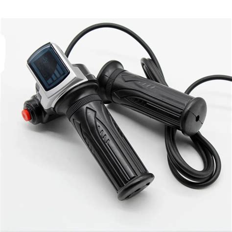 Electric Bike Twist Throttle 36v 48v LCD Speed Display Handlebar ...