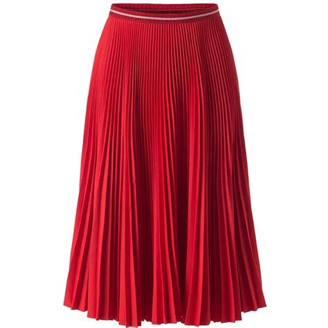 Skirt Plus Size Women Red Pleated Skirt Autumn And Winter New High ...