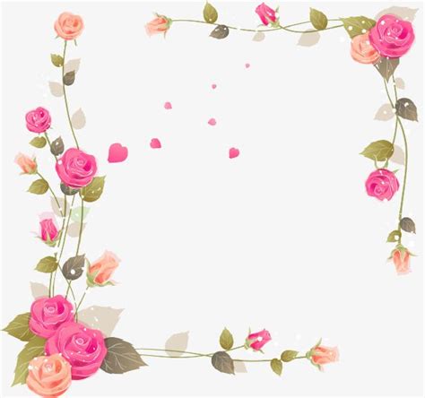 Pink And Fresh Flowers Border Texture PNG Images, Pink, Fresh, Flower ...