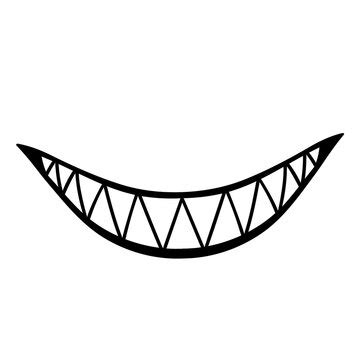 Sharp Teeth Smile Drawing